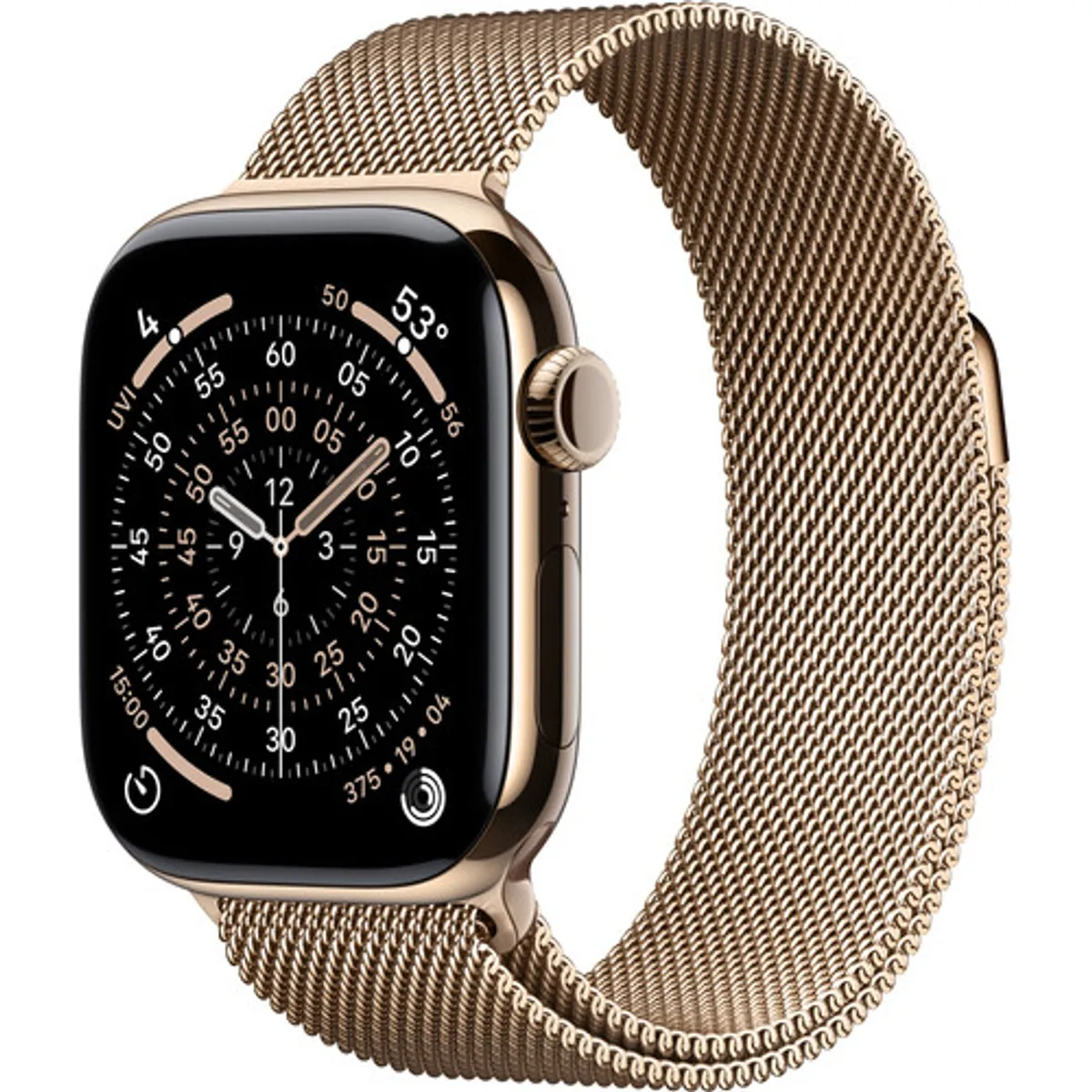 Apple Watch Series 11 Cellular 42mm Titanium Goud Milanese Band