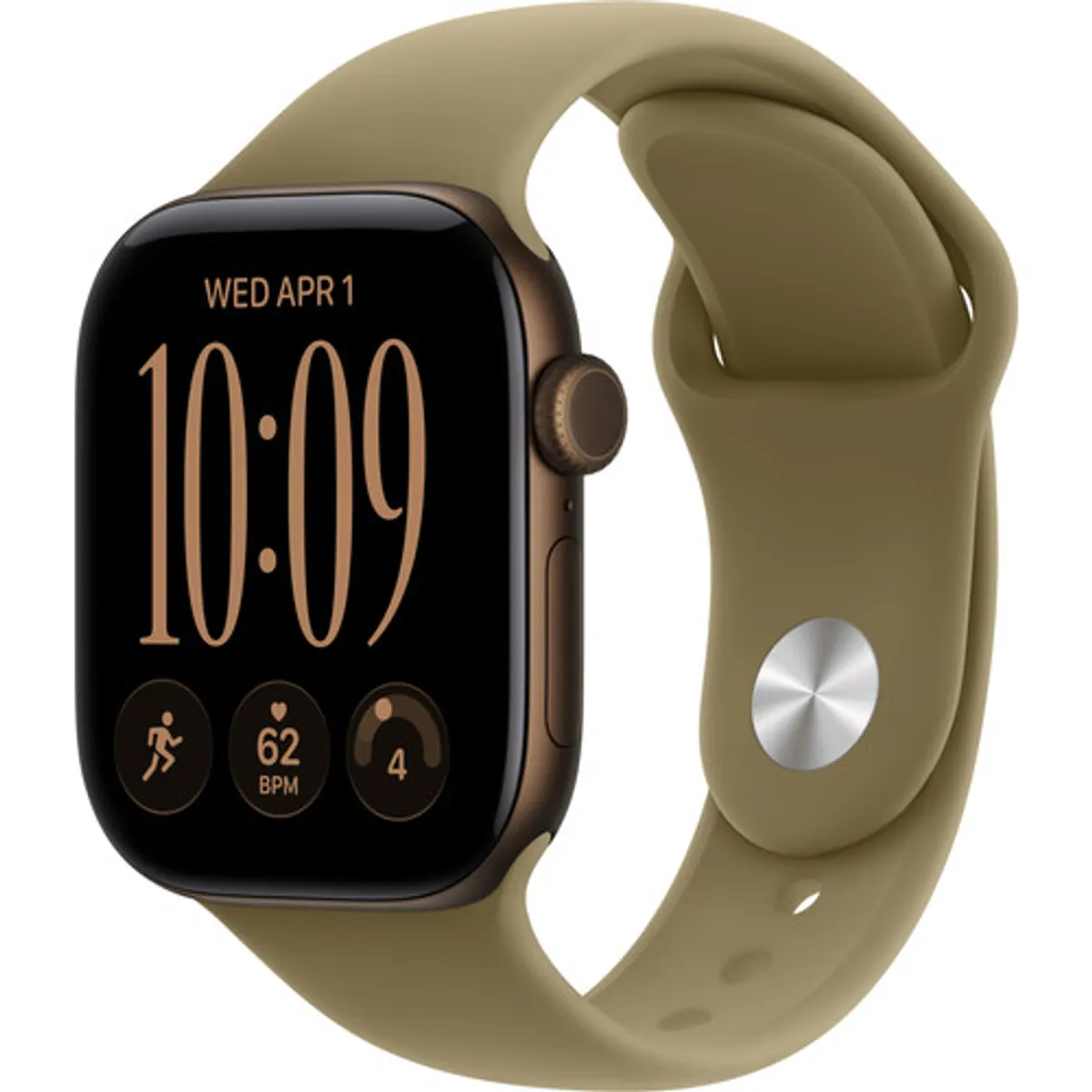 Apple Watch Series 12 Cellular 42mm Donkerbrons Sportband S/M