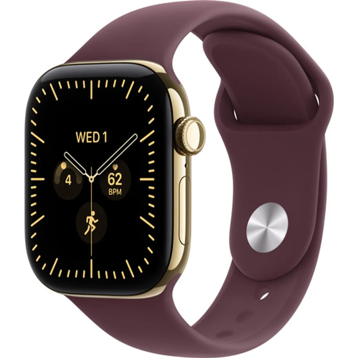 Apple Watch Series 12 Cellular 42mm Goud Sportband S/M