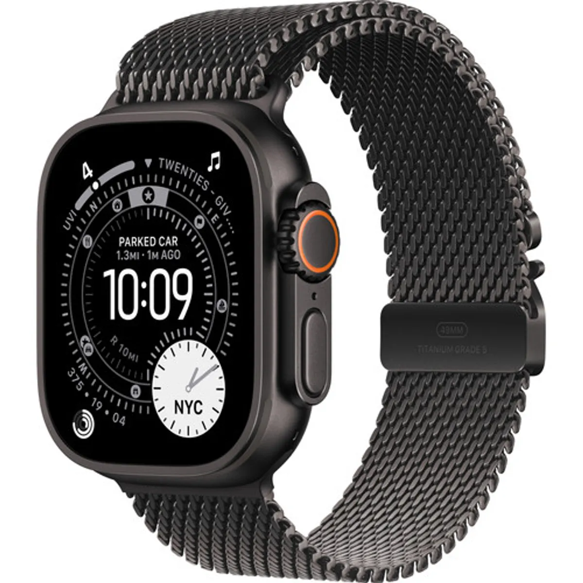 Apple Watch Ultra 3 Cellular 49mm Zwart Milanese Band S
