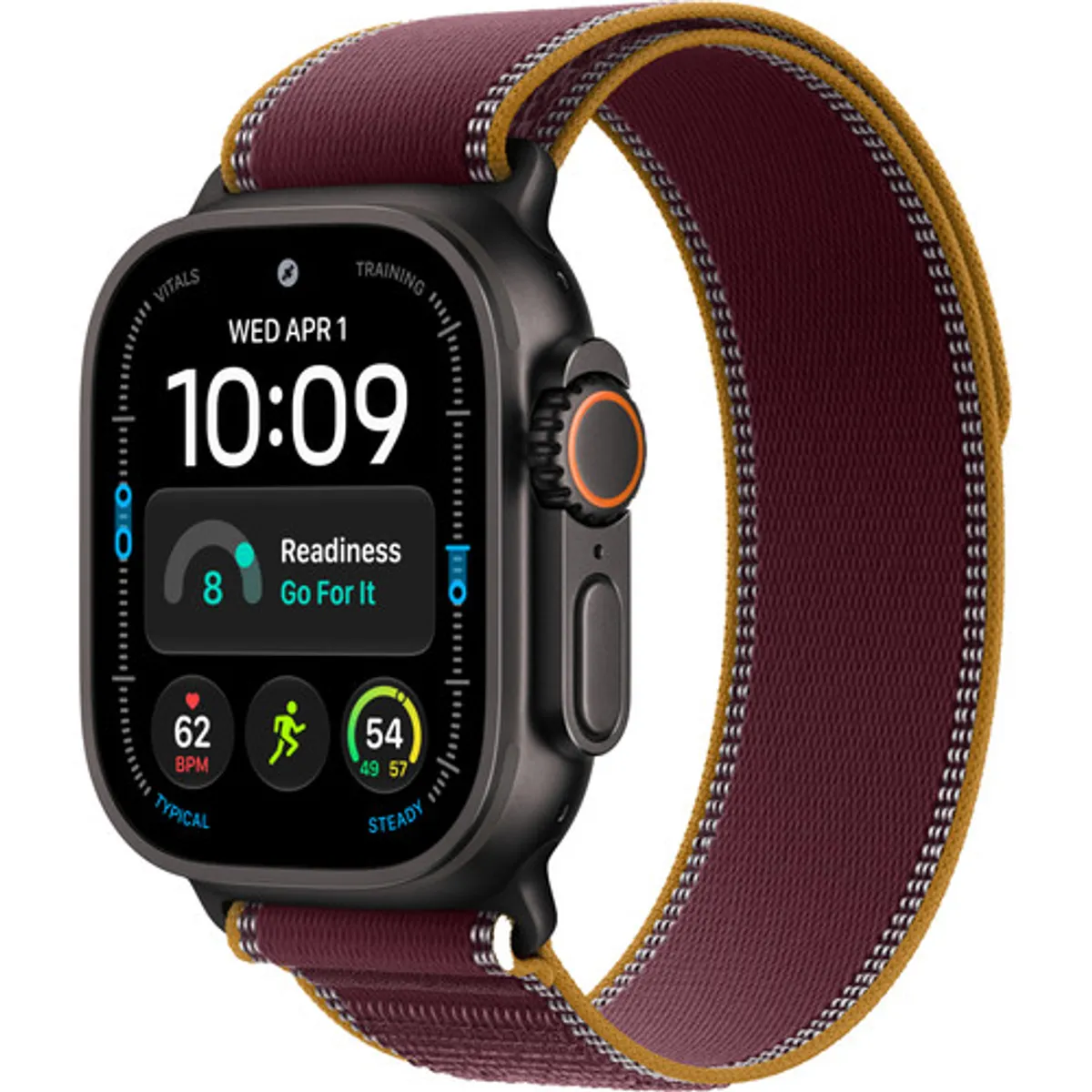 Apple Watch Ultra 4 Cellular 49mm Zwart Trail Band M/L