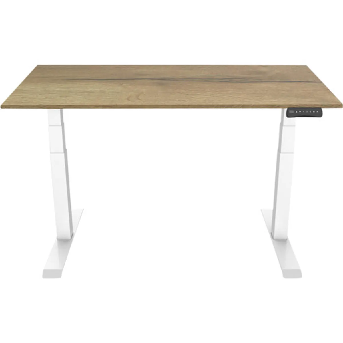 Euroseats Elektrisch Zit Sta Bureau 140 x 80 Wit/Eiken