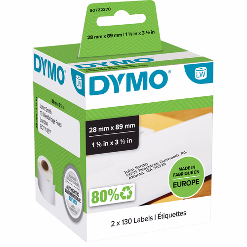 DYMO LabelWriter Adres Etiket 28 x 89 mm 260 stuks