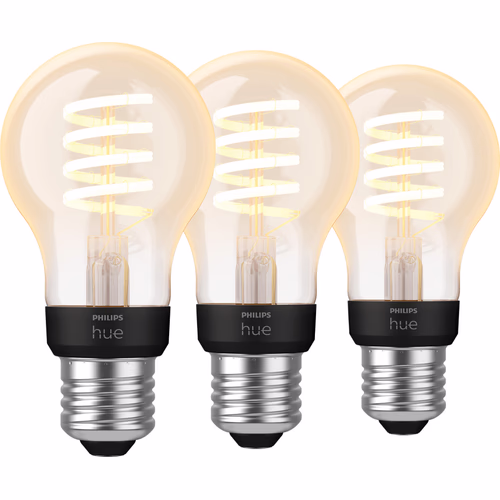 Philips Hue Filamentlamp White Ambiance Standaard E27 3-pack