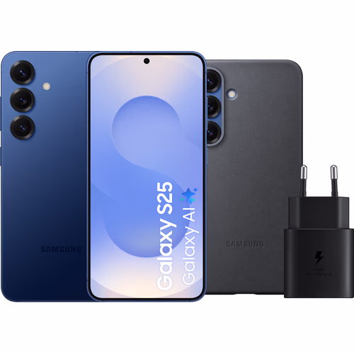 Samsung Galaxy S25 256GB Donkerblauw 5G + Accessoirepakket