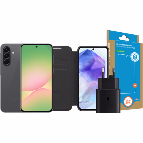 Samsung Galaxy A56 128GB Zwart 5G + Compleet Accessoirepakket