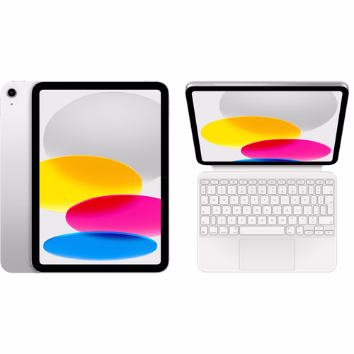 Apple iPad (2025) 11 inch 128GB Wifi Zilver + Apple Magic Keyboard Folio QWERTY Wit