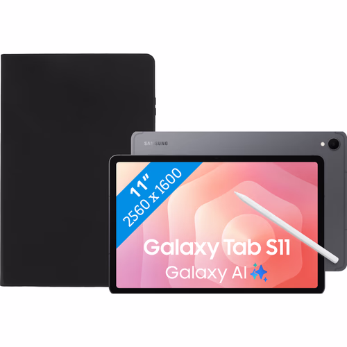 Samsung Galaxy Tab S11 11 inch 256GB Wifi Grijs + Book Case Zwart