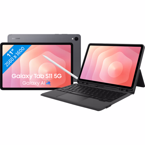 Samsung Galaxy Tab S11 11 inch 256GB Wifi Grijs + BlueBuilt Toetsenbord Hoes QWERTY
