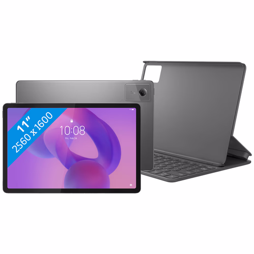 Lenovo Idea Tab 11 inch 128GB Wifi Grijs met Stylus + Toetsenbord Hoes QWERTY