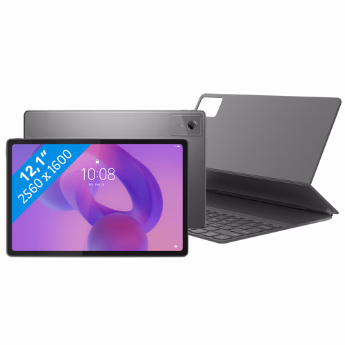 Lenovo Idea Tab Plus 12,1 inch 256GB Wifi Grijs met Stylus + Toetsenbord Hoes QWERTY