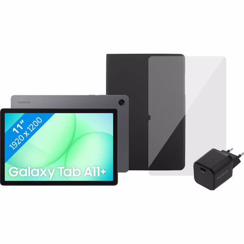 Samsung Galaxy Tab A11 Plus 11 inch 128GB Wifi Grijs + Compleet accessoirepakket