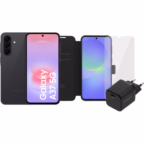 Samsung Galaxy A37 256GB Zwart 5G + Compleet Accessoirepakket