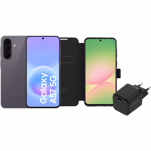 Samsung Galaxy A57 128GB Grijs 5G Enterprise Edition + Basis Accessoirepakket