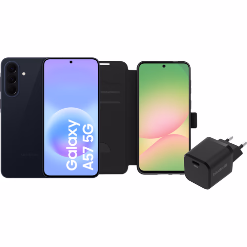 Samsung Galaxy A57 256GB Donkerblauw 5G + Basis Accessoirepakket