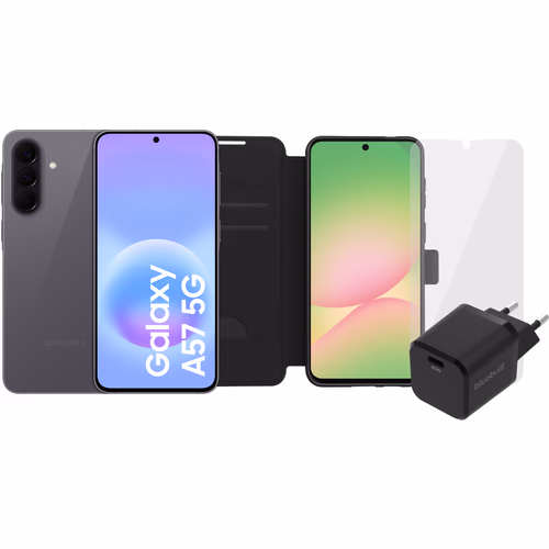 Samsung Galaxy A57 128GB Grijs 5G + Compleet Accessoirepakket