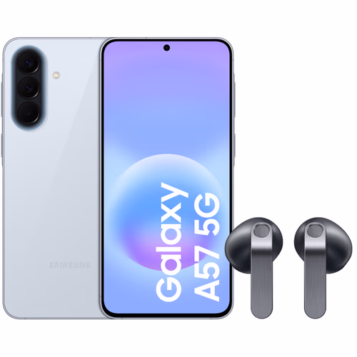 Samsung Galaxy A57 128GB Lichtblauw 5G + Samsung Galaxy Buds4 Zwart
