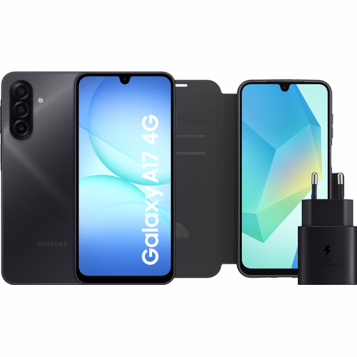 Samsung Galaxy A17 128GB Zwart 4G + Accessoirepakket