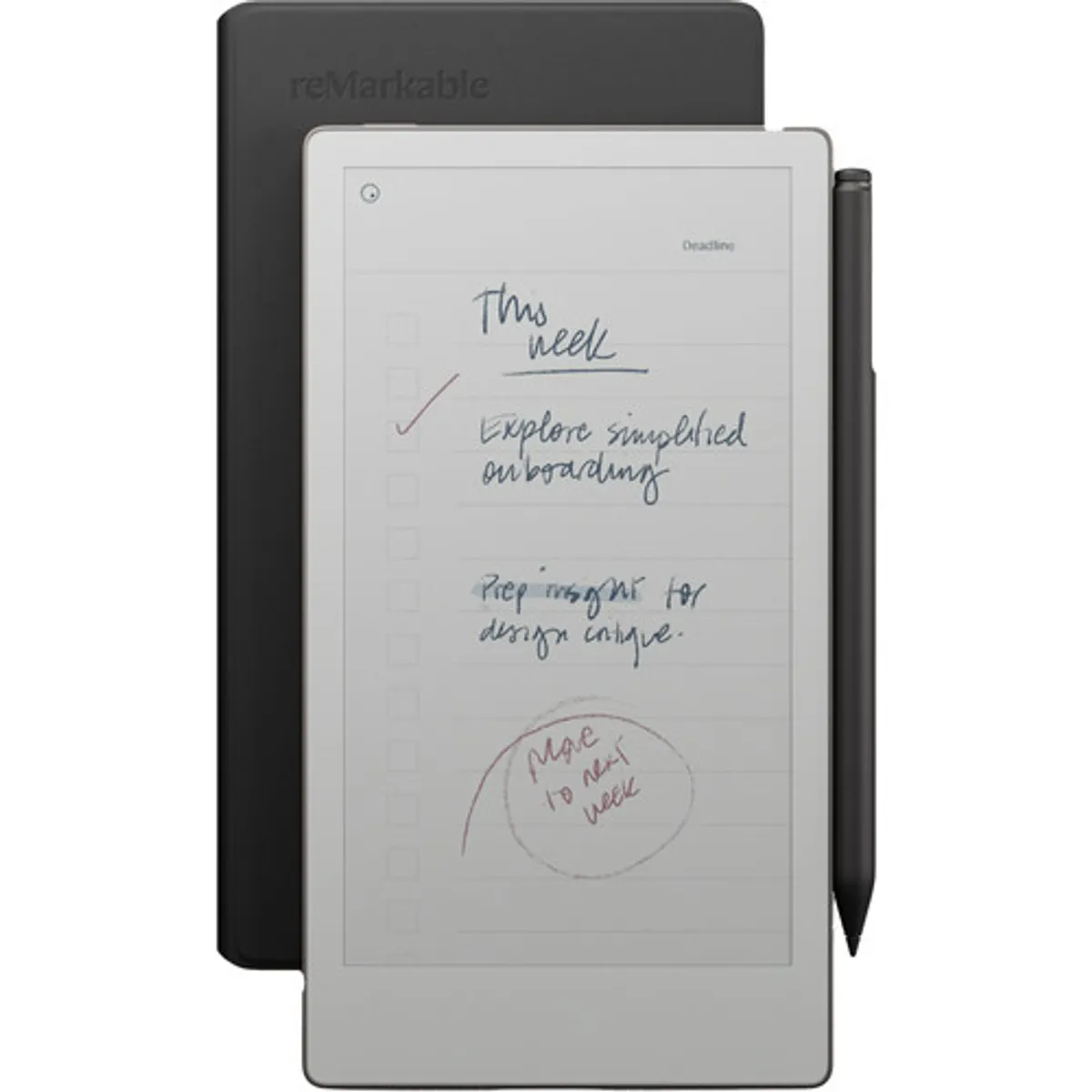 reMarkable Paper Pro Move met Book Case Leer Zwart