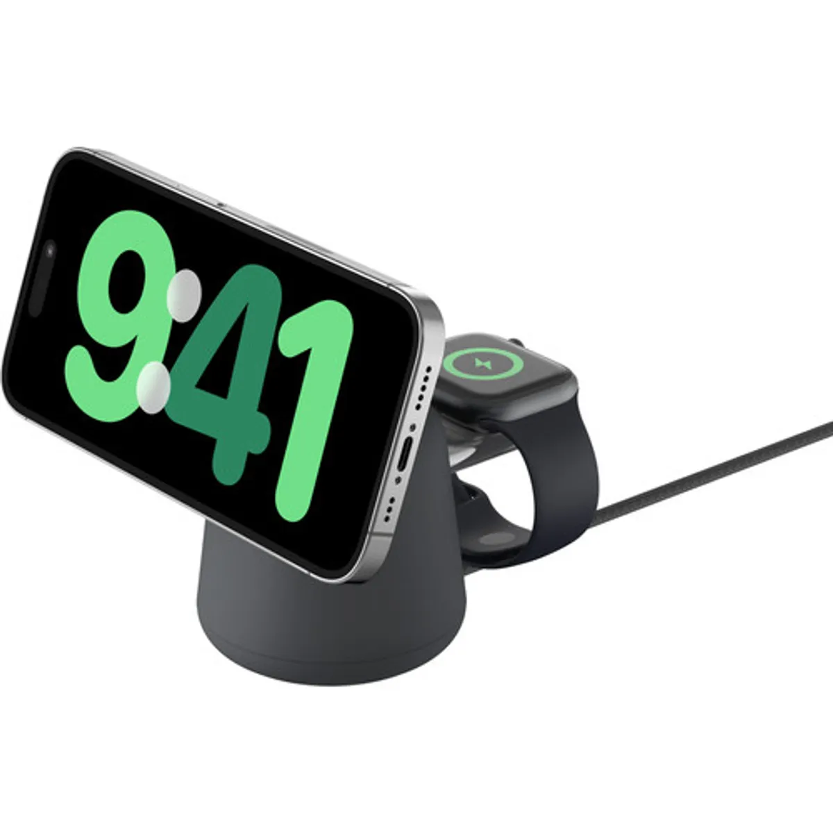 Belkin MagSafe en Qi2 2-in-1 Draadloze Oplader 15W met Standaard Zwart
