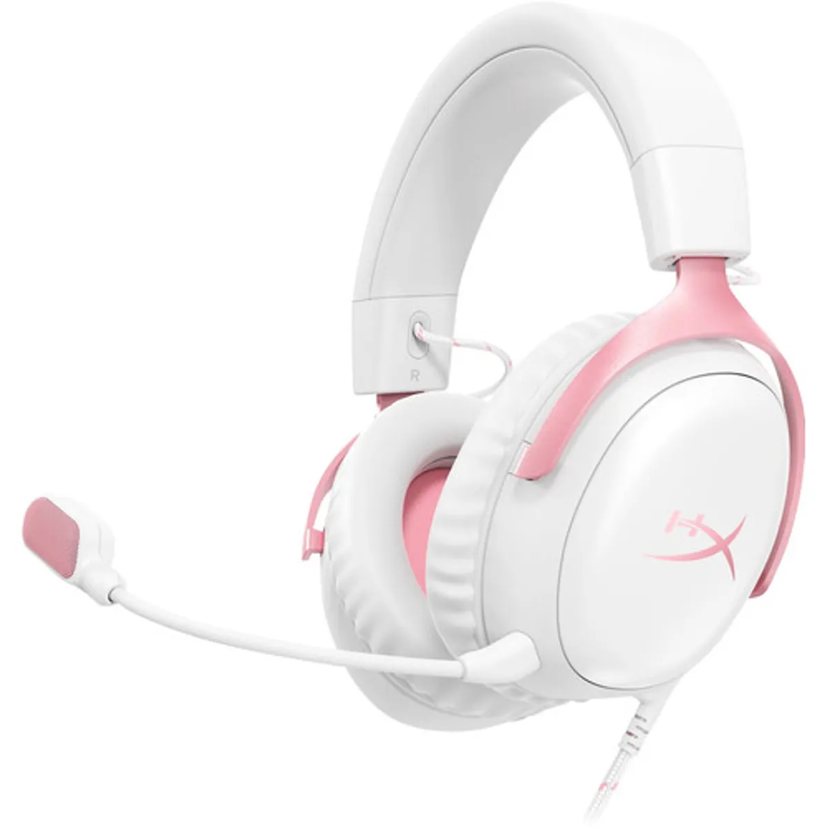 HyperX Cloud III Wired Gaming Headset - Wit/Roze (PC, PS5, Xbox Series X/S)