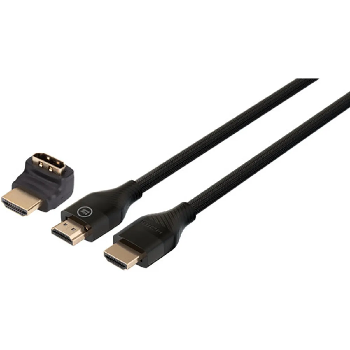 BlueBuilt HDMI Kabel 4K 60Hz Nylon 2 Meter + 90° adapter
