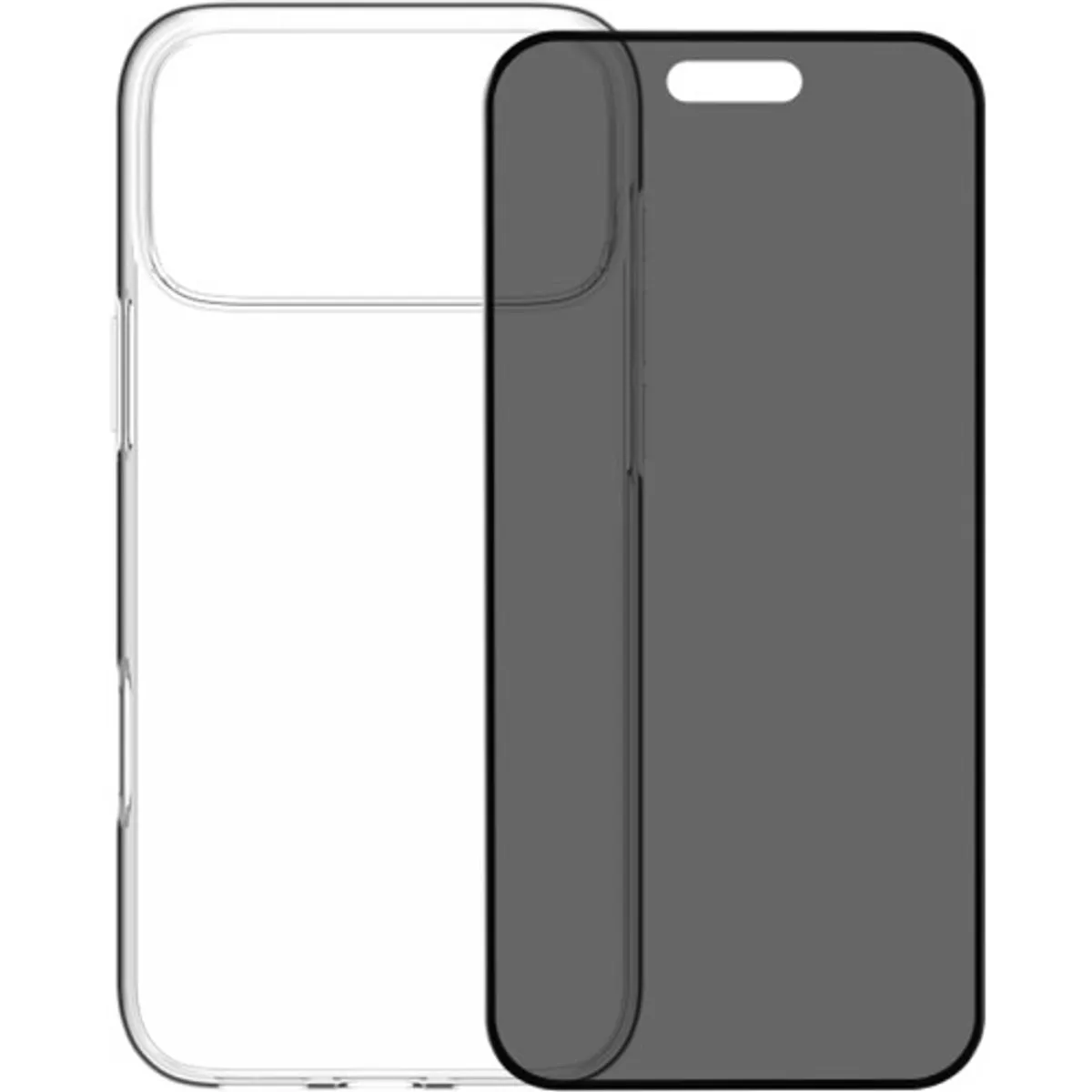 BlueBuilt Back Cover iPhone 17 Pro Max Transparant + BlueBuilt iPhone 17 Pro Max Privacy Screenprotector Glas