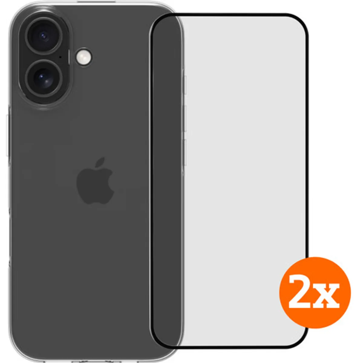 BlueBuilt Back Cover iPhone 17 Transparant + Screenprotector Glas Duo Pack