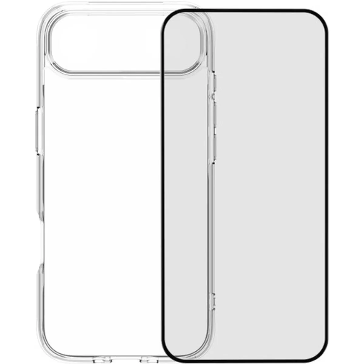 BlueBuilt Protective Back Cover iPhone Air Transparant + BlueBuilt iPhone 17 Air Screenprotector Glas