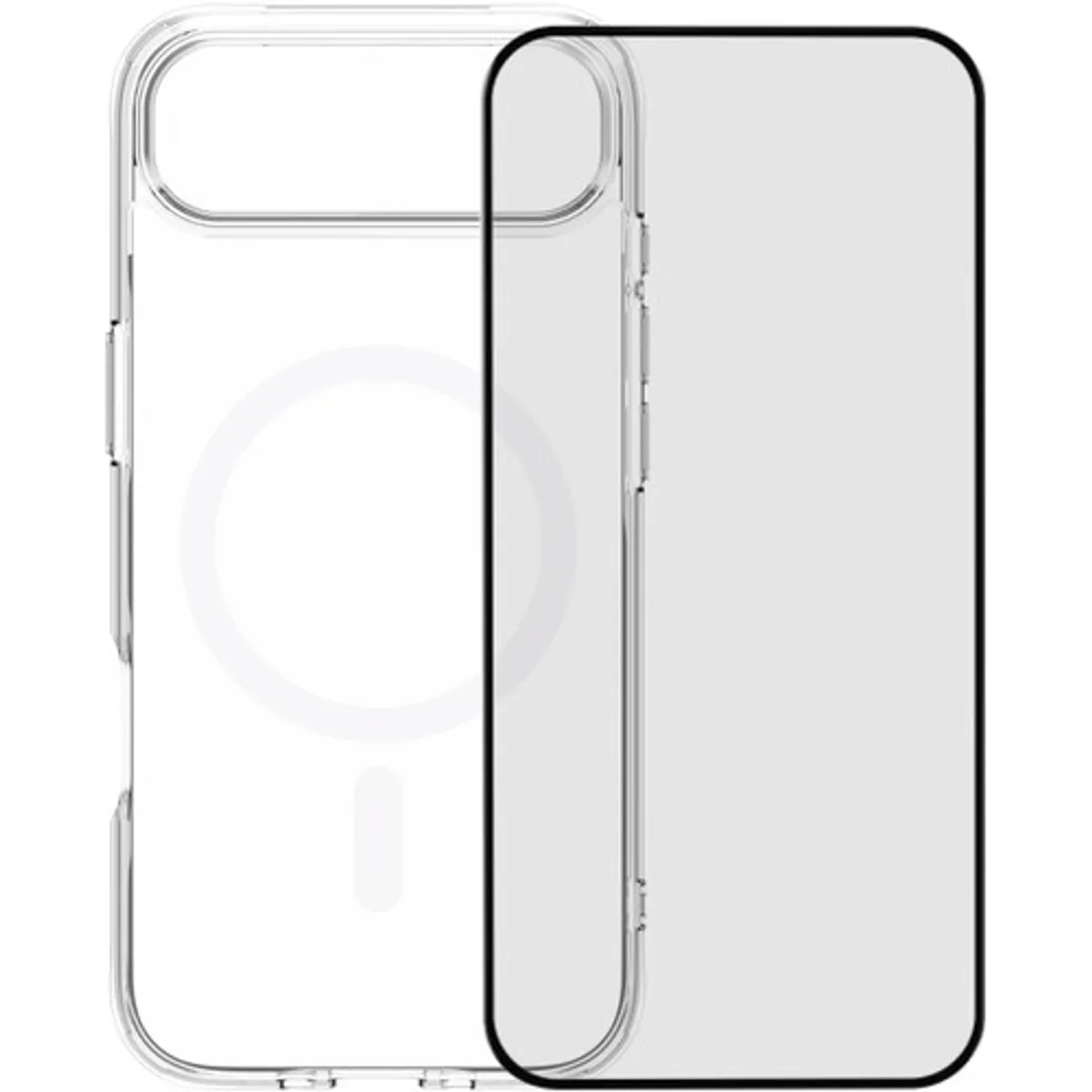 BlueBuilt Protective Back Cover met MagSafe iPhone Air Transparant + Screenprotector Glas