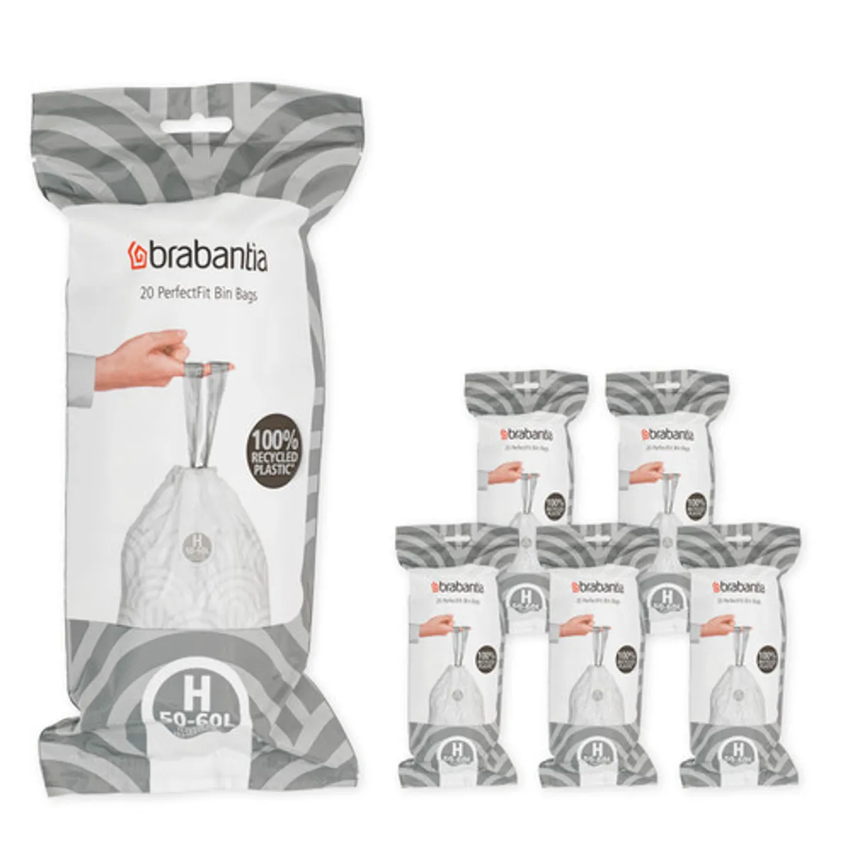 Brabantia Vuilniszakken Code H - 50-60 Liter (120 stuks)