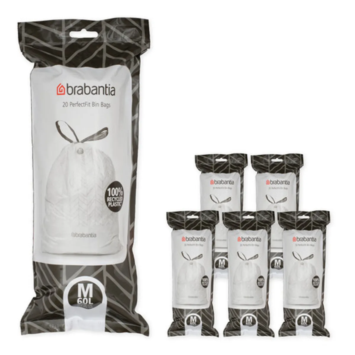 Brabantia Vuilniszakken Code M - 60 Liter (120 stuks)