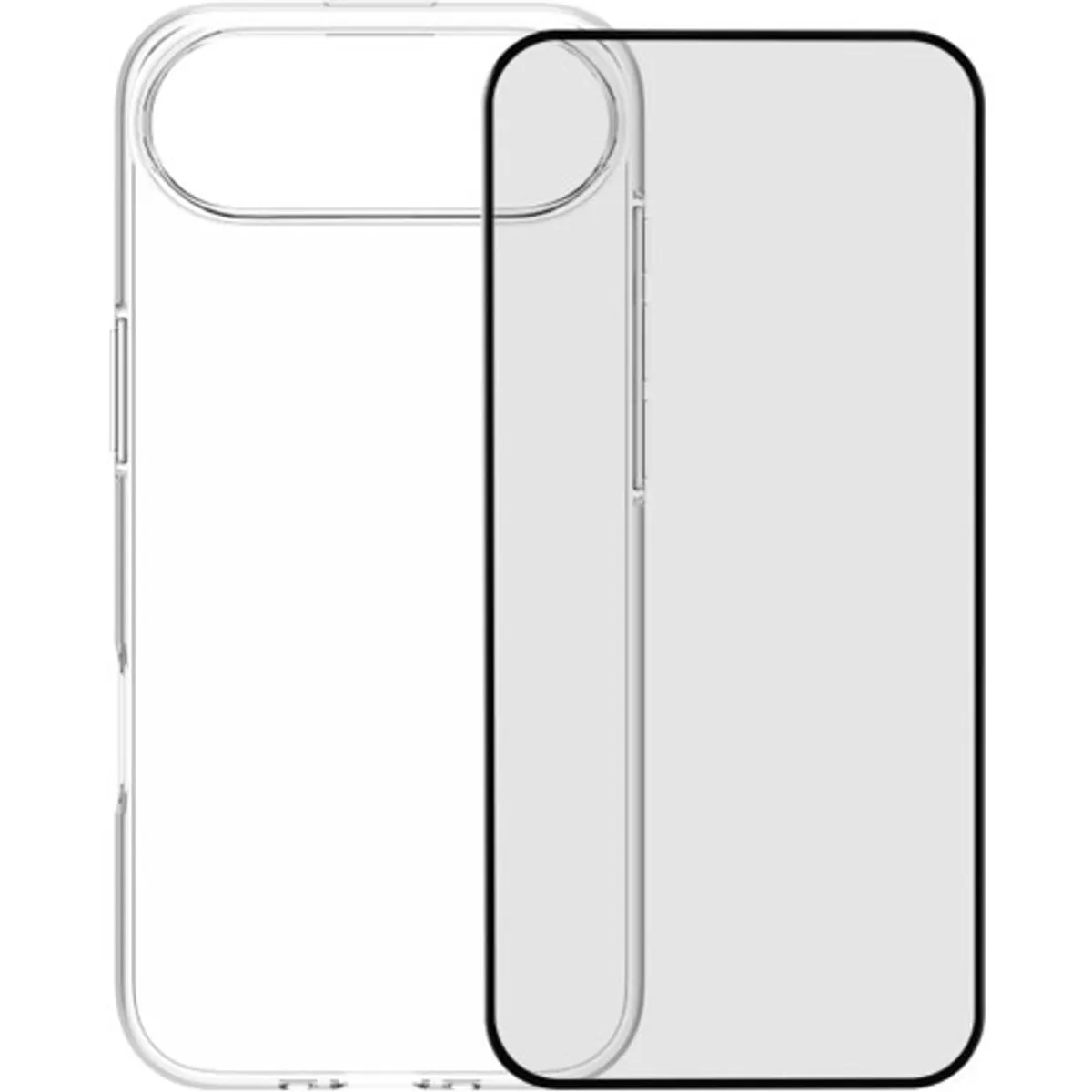 BlueBuilt Back Cover iPhone Air Transparant + BlueBuilt iPhone Air Screenprotector Glas