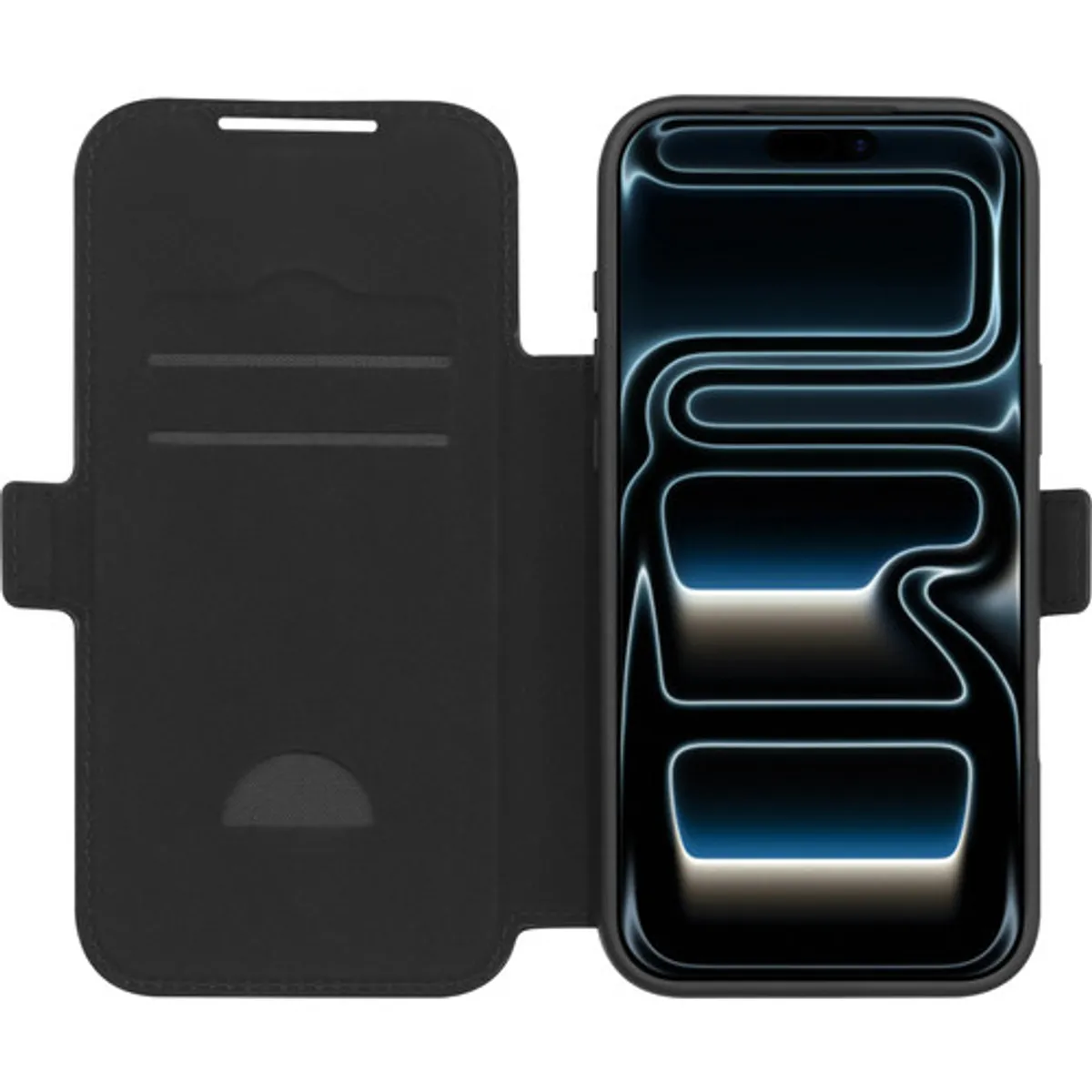 BlueBuilt Book Case met MagSafe iPhone 18 Pro Max Leer Zwart