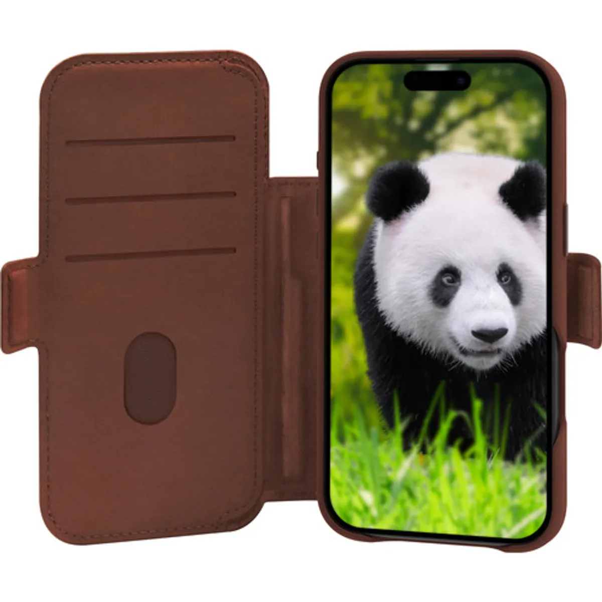 DBramante1928 Lynge iPhone Air Book Case Leer met MagSafe Bruin
