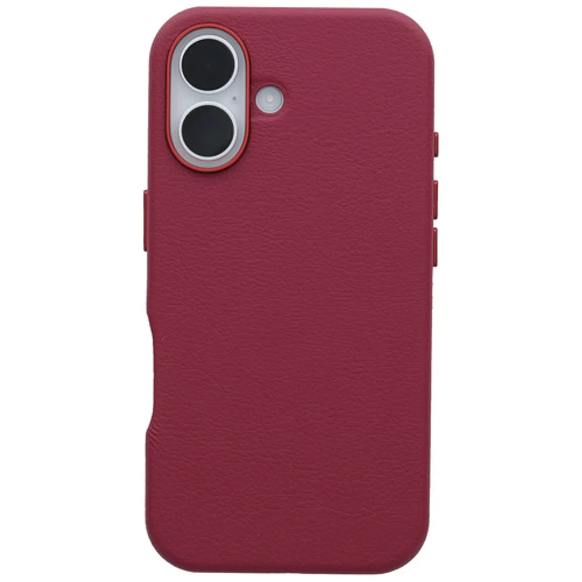 OtterBox Symmetry Apple iPhone 16 Back Cover met MagSafe Magneet Leer Rood