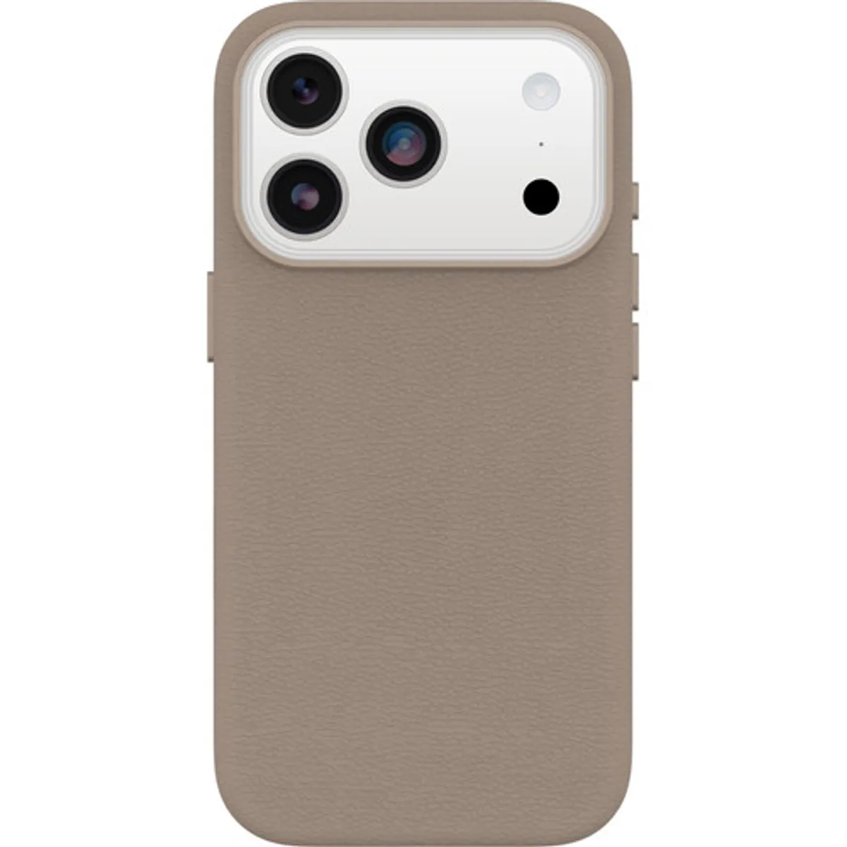 OtterBox Symmetry iPhone 17 Pro Back Cover met MagSafe Magneet Leer Grijs