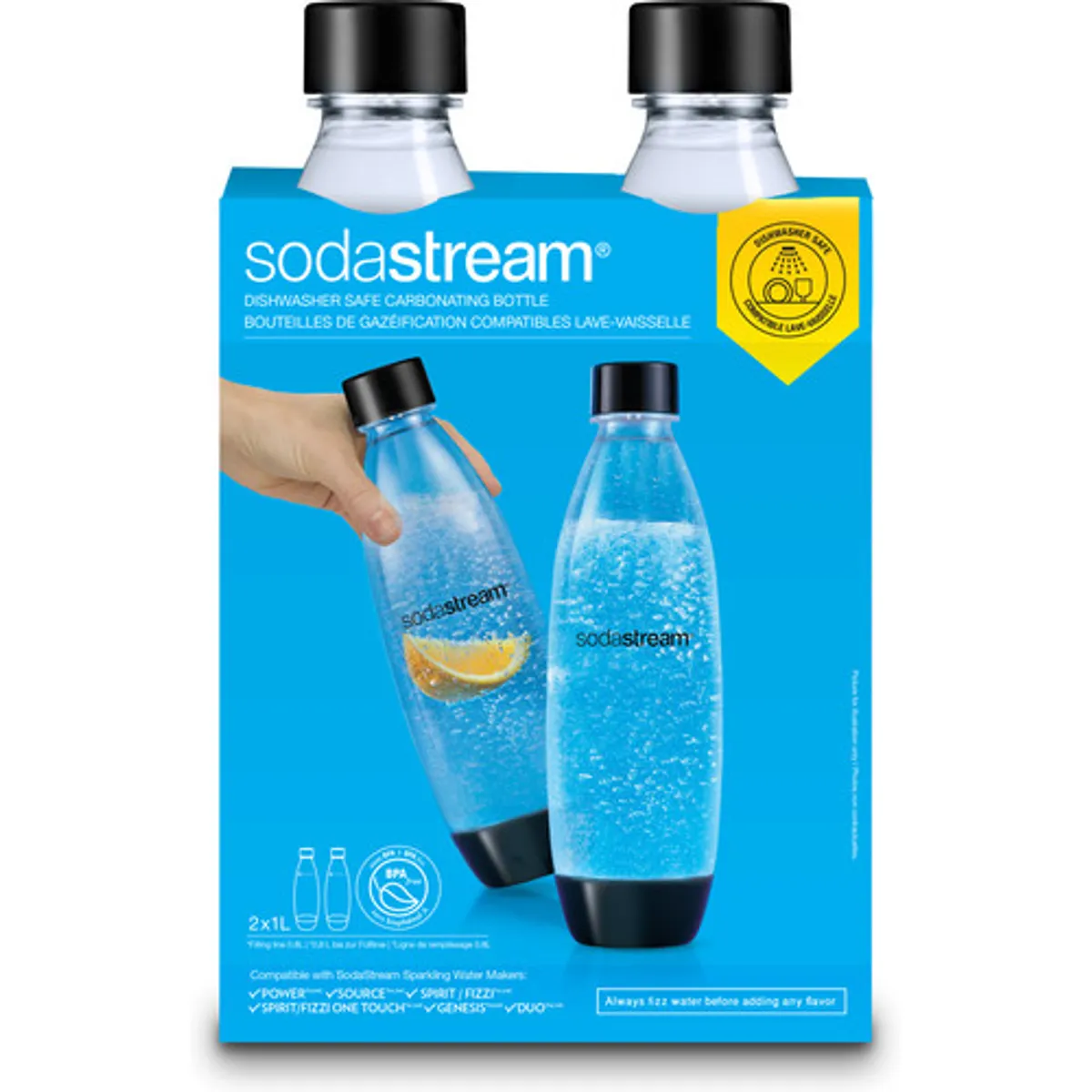 SodaStream Kunststof flessen 1 liter 2-pack
