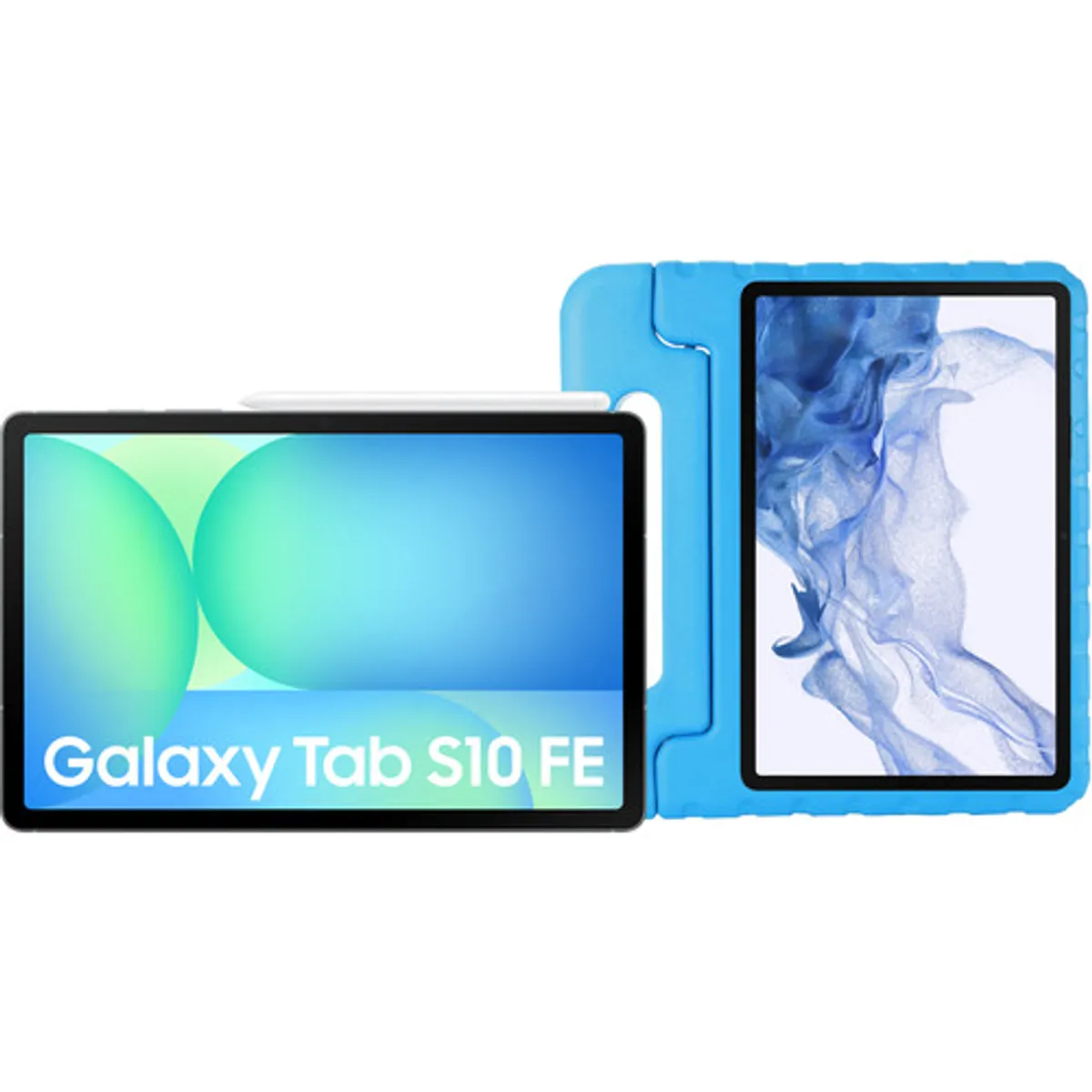 Samsung Galaxy Tab S10 FE 10,9 inch 128GB Wifi en 5G Grijs + Just in Case Kids Cover Blauw