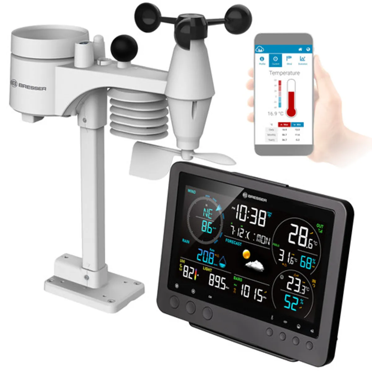Bresser Professioneel Wifi Weerstation 8-in-1 Bise