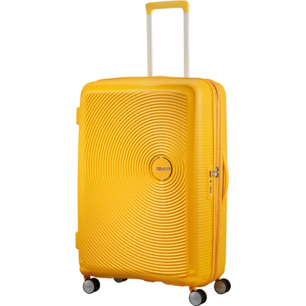 American Tourister Soundbox Expandable Spinner 77cm Golden Yellow