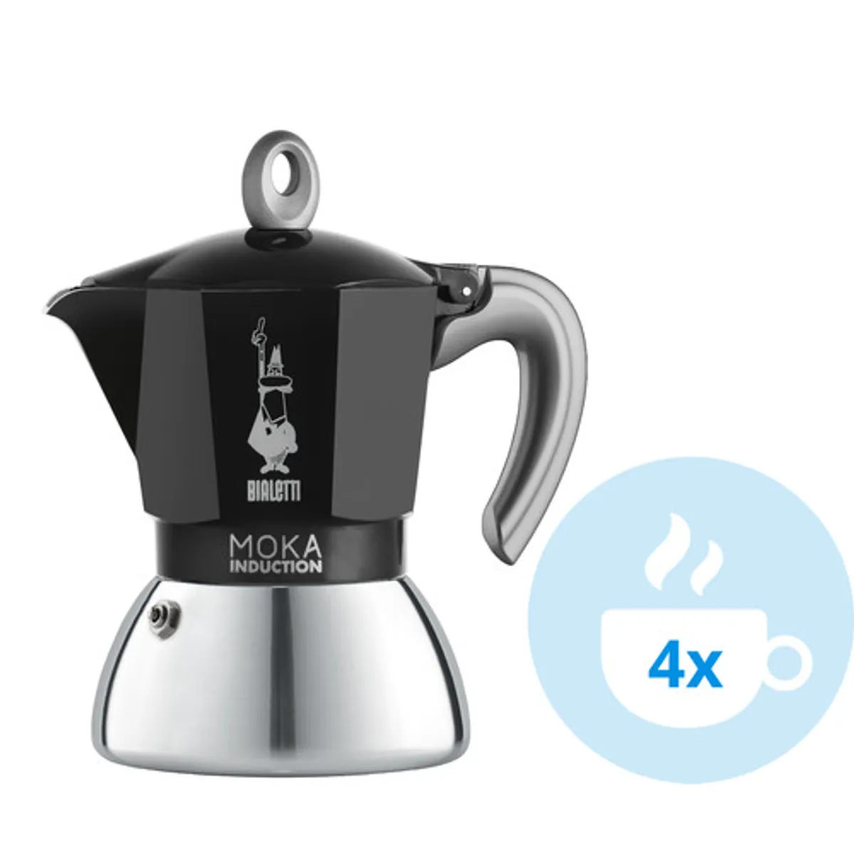 Bialetti New Moka Induction Zwart 4 kopjes