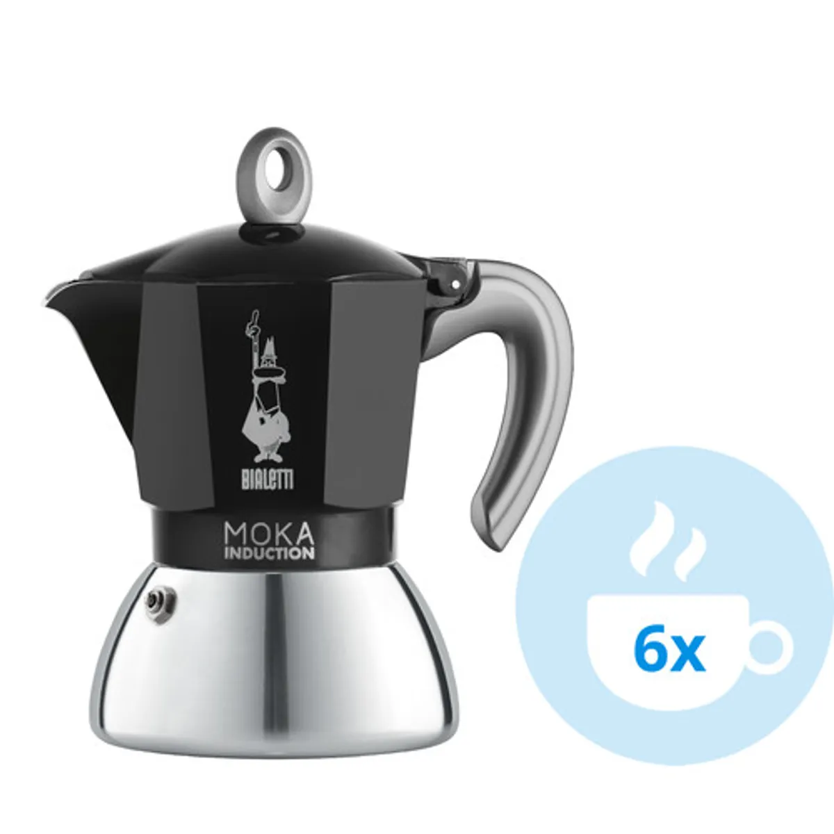 Bialetti New Moka Induction Zwart 6 kopjes