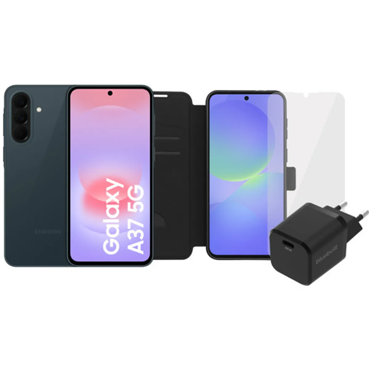 Samsung Galaxy A37 128GB Donkergroen 5G + Compleet Accessoirepakket