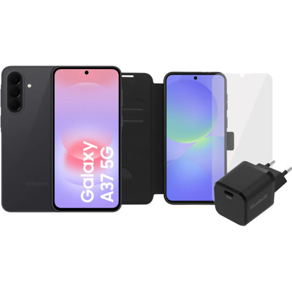 Samsung Galaxy A37 128GB Zwart 5G + Compleet Accessoirepakket