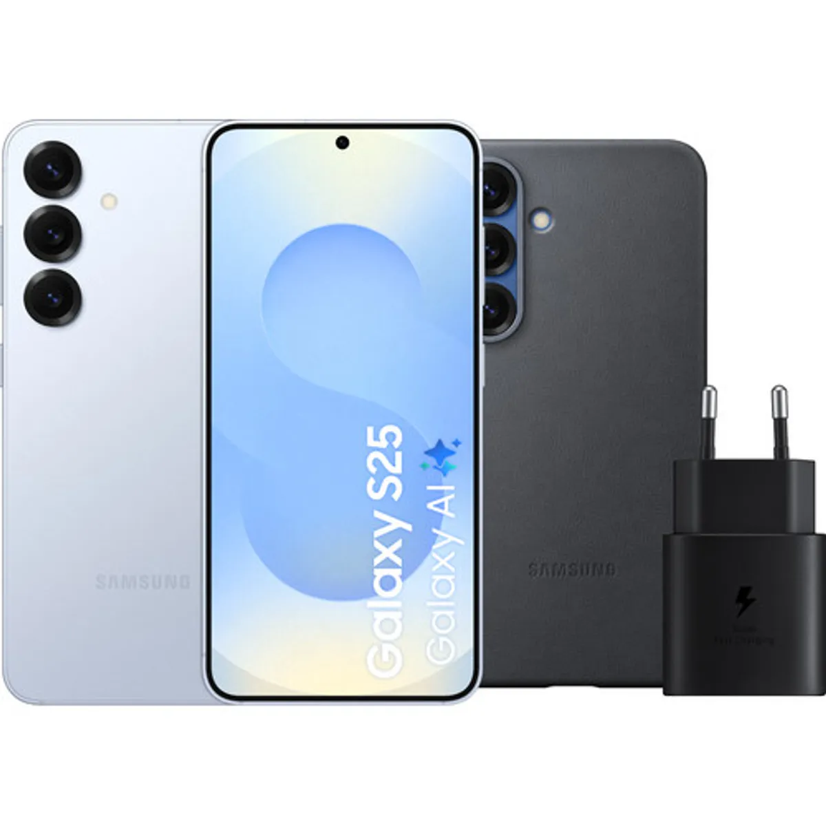 Samsung Galaxy S25 256GB Lichtblauw 5G + Accessoirepakket