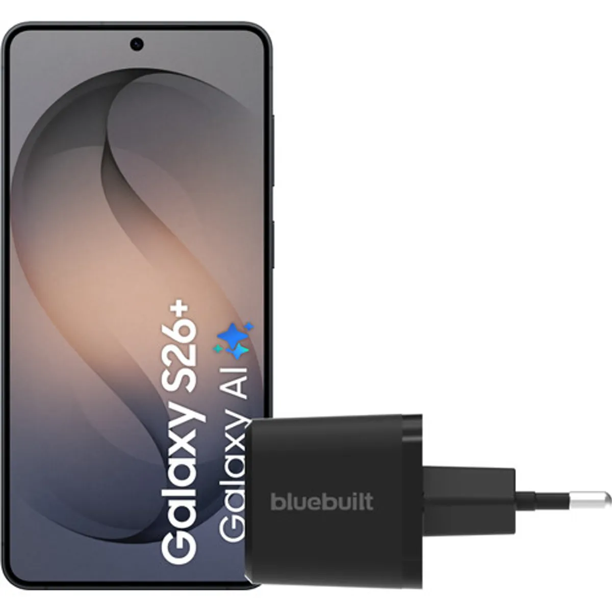 Samsung Galaxy S26 Plus 512GB Zwart 5G + BlueBuilt Oplader 45 Watt Zwart