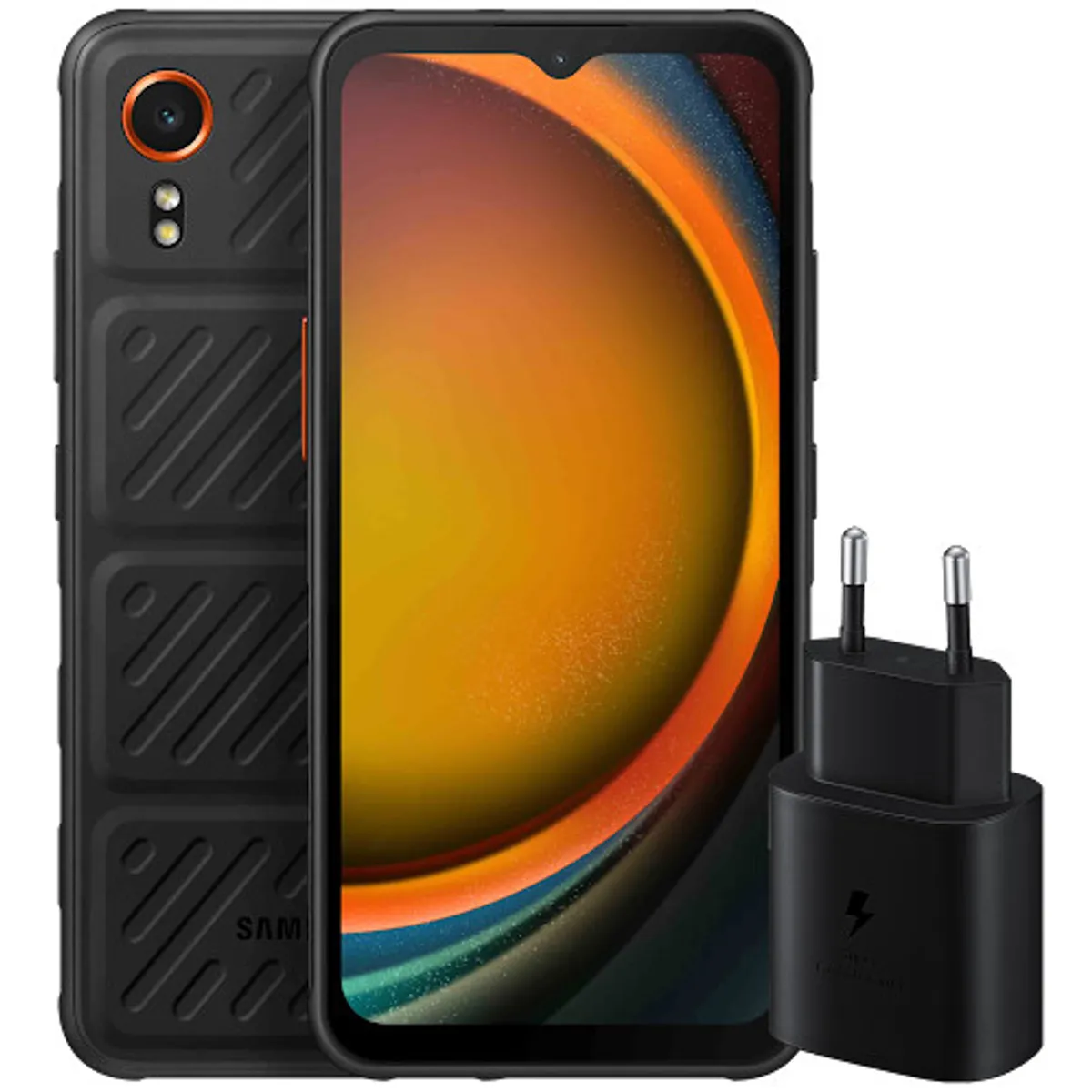 Samsung Galaxy Xcover 7 128GB Zwart 5G Enterprise Edition + Samsung Oplader 25W Zwart