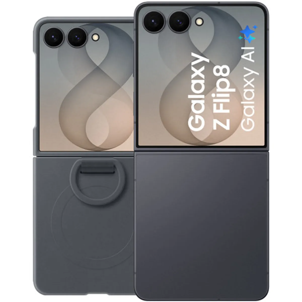 Samsung Galaxy Z Flip 8 512GB Zwart 5G + Siliconen Back Cover met Magneet Zwart