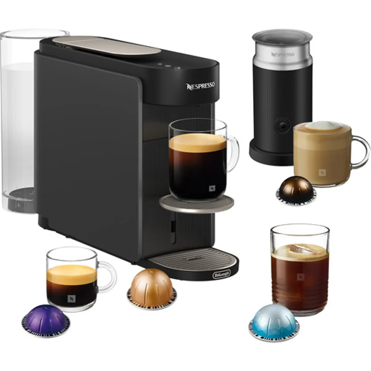 De'Longhi Nespresso ENV200GYAE Vertuo UP Antraciet + Aeroccino